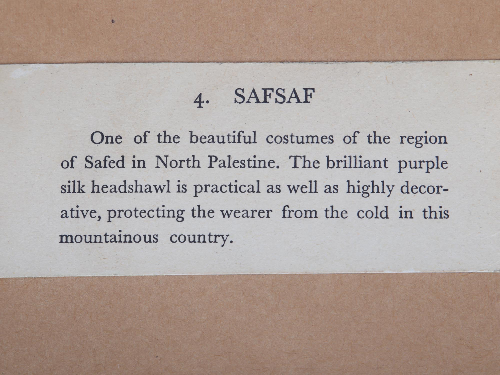 SAFED PALESTINE FASHION COSTUME PRINT BY SOUTHBY PIC-4